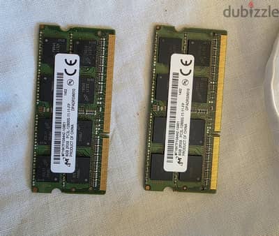 رامتين 16 جيجا ddr 3 لاب توب للبيع او للبدل