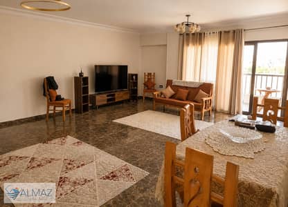Furnished 200 sqm apartment for rent in Al Masrawya Compound, Fifth Settlement, located directly on South 90th Street.