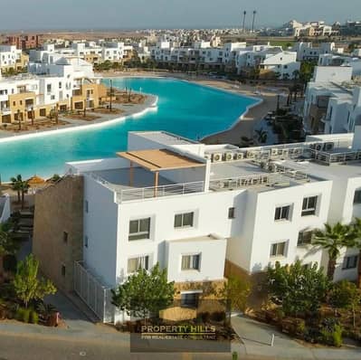 شاليه غرفتين 115 متر في سوان ليك الجونة | استلام قريب | 5% مقدم | متشطب بالتكييفات والمطبخ