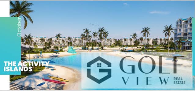 For sale, a 180m corner apartment with a direct lagoon view in prime location at Mountain View I City October