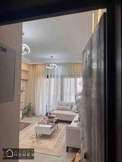 Furnished 85-square-meter, two-bedroom apartment for rent in Madinaty (Privado compound); special price and custom finishes.