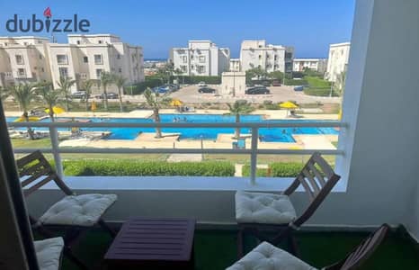 Fully finished chalet for sale in Amwaj, North Coast, near prominent North Coast resorts such as Marassi, Hacienda Bay, and Caesar, and close to the n