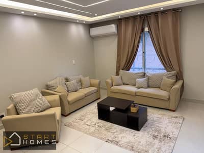 A distinctive furnished apartment for rent in Al Rehab – a very special model
