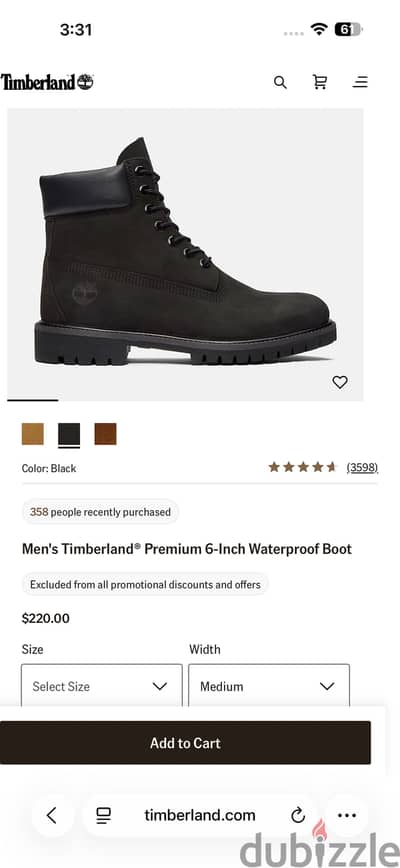 Men's Timberland® Premium 6-Inch Waterproof Boot