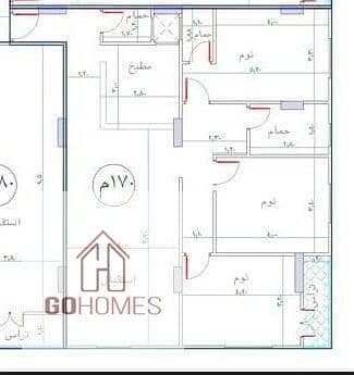 Apartment for sale, a great opportunity for those seeking distinction. 170 square meters, located in the 10th district of Maadi, behind the Saudi Emba