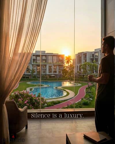 Discount of 10% for your apartment 115 m with a total price of 3,500,000 in the best location in R8 with a direct view of the lake and a monthly installment of only 26,000
