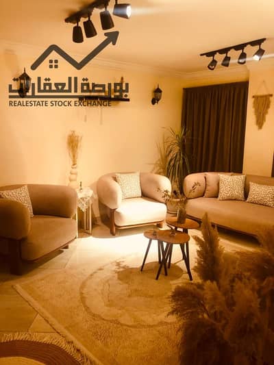 130m² apartment for sale in Dar Misr Compound; custom finishes; located next to Al Rehab Gate 24.