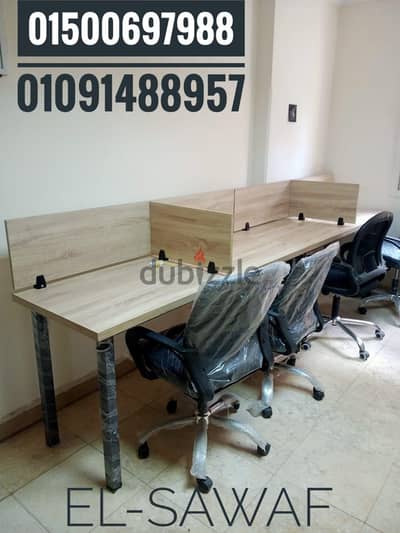خلية عمل- ورك ستيشن خشبmdfاسباني- اثاث مكتبي-work station-partiton