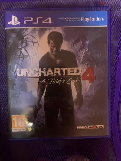اسطوانة uncharted 4 بحالة ممتازة