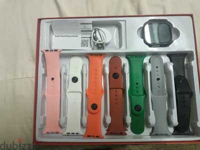 ساعه سمارت داخلها كابل شحن وسبع  استراب