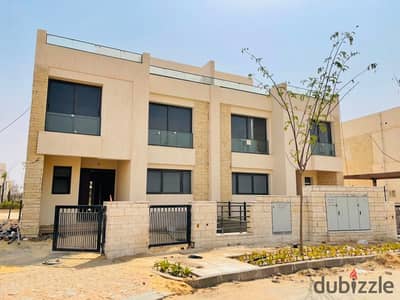Twin house villa for sale in Noor City TMG with wide garden view on installment for 14 years, its location is distinguished NOOR