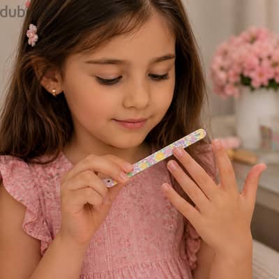 مبرد أظافر وفاصل كتاب -الأناقة والعملية في قطعة واحدة بتصميم زهري ساحر