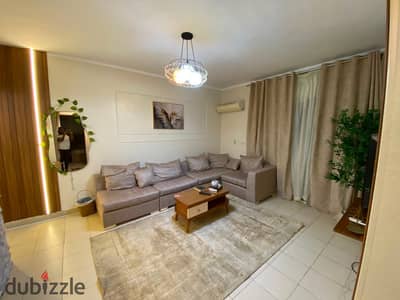 Furnished apartment for rent, air-conditioned, Al-Mustaqbal Buildings, Sheikh Zayed, in front of Zahran Market