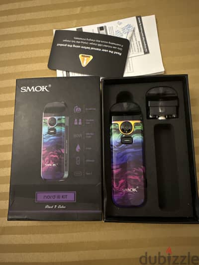 Smok Nord 4 KIT + Tokyo liquid 3 mg nic 60 ml + تانك احتياطي