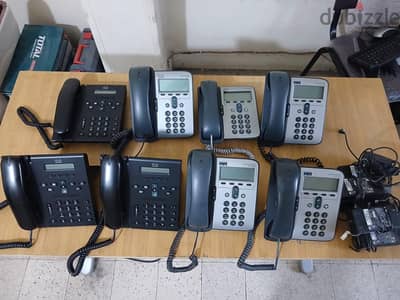 للبيع مجموعة Cisco IP Phones أصلية – بحالة ممتازة