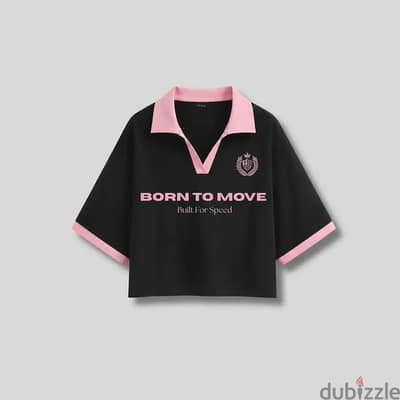 cropped Polo black