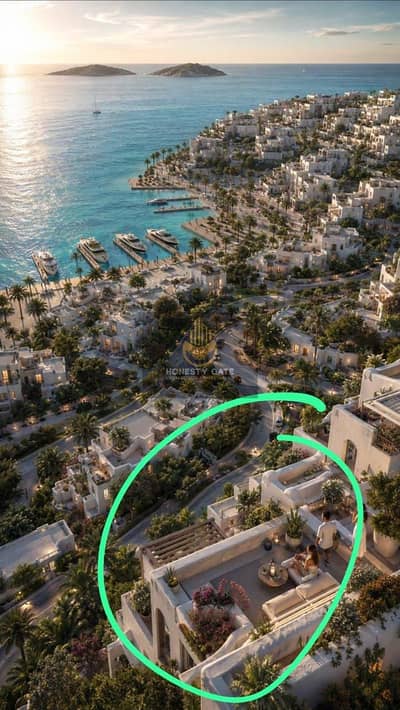 بخصم 200 الف من المدفوع شاليه 81 م للبيع في ساوث ميد فيو بانوراما حجز لونش منطقة Marina Santorini – SouthMed