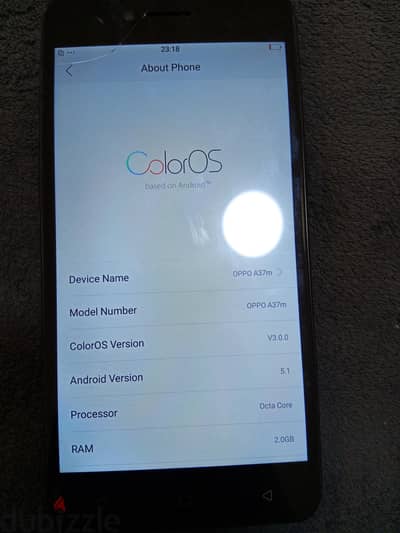 OPPO A37m | شغال تمام (شرخ بسيط في الباغة)