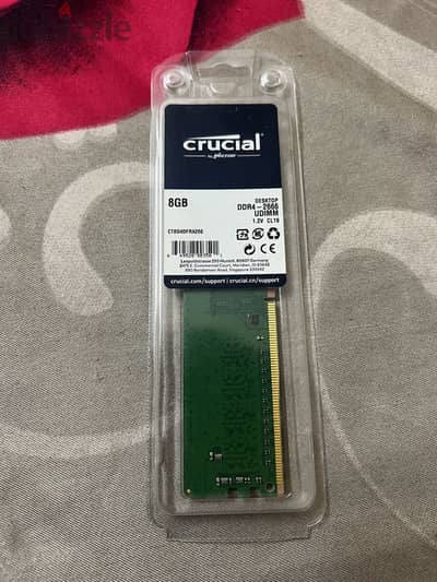 Ram 8Gb Crucial DDR4 2666Mhz جديده