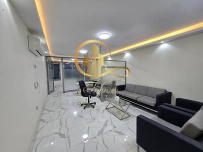 Fully furnished office for rent, air-conditioned, licensed, Zahraa Al-Maadi