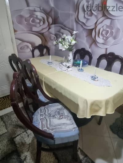 سفره ب 6 كراسي + النيش