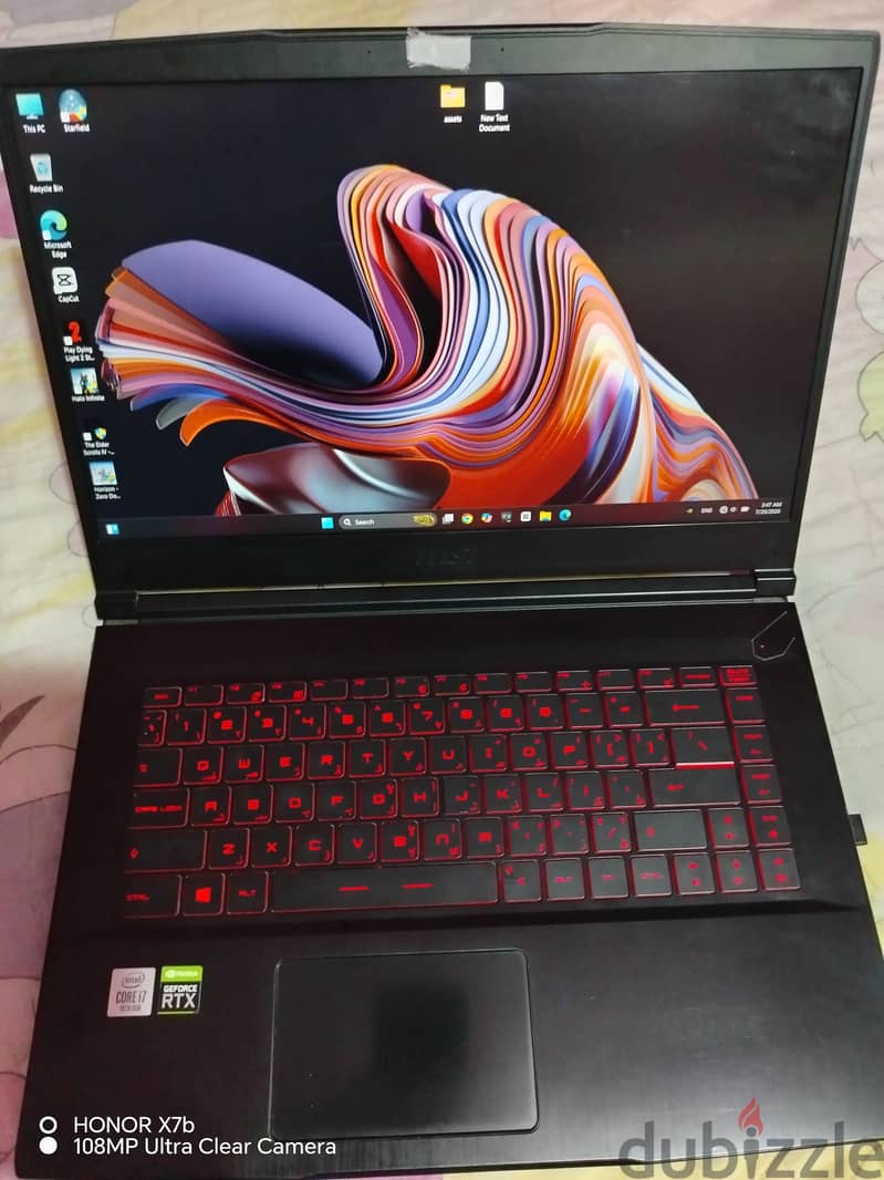 Msi laptop 10th Gen i7 5