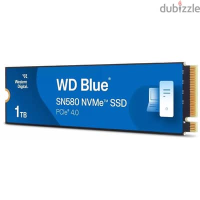 1TB WD Blue SN580 SSD PCIe Gen4 x4 NVMe M. 2 2280