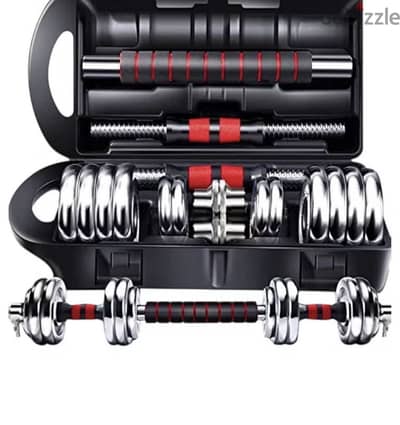 Dumbbell set with premium chrome