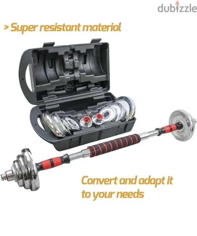 Dumbbell set with premium chrome 1