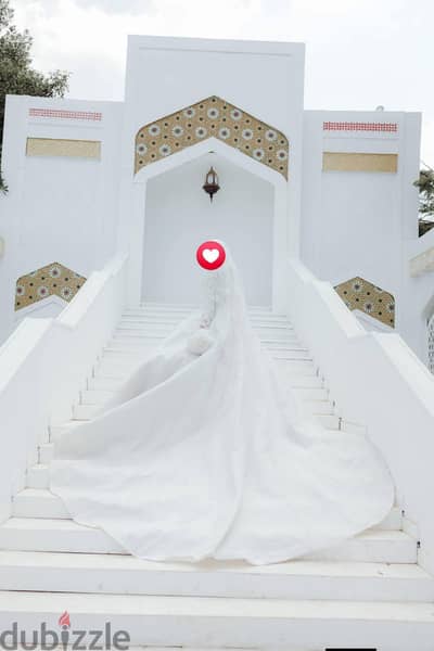 فستان زفاف بالطرحه