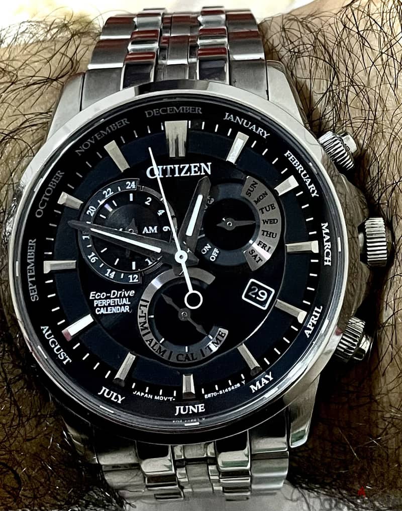 ساعة سيتيزن إيكو درايف (Citizen Eco-Drive) أصلية جديدة - زجاج ياقوت 3