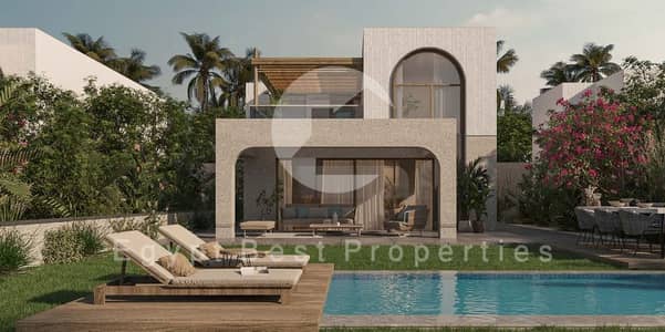 افضل تقسيمه فيلا 3 غرف نوم للبيع فى موقع مميز باقل مقدم 5% فقط باطلاله على البحر تشطيب كامل وتكيفات فى ذا ميد فى راس الحكمه فى الساحل الشمالى