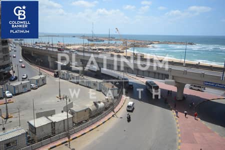 فيو مفتوح بحر مباشر كاملة العدادات شقة للبيع 125 م , سيدي بشر (طريق الجيش - بحر مباشر)