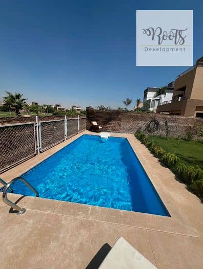 For Rent Fully Furnished standalone villa with ACs and kitchen prime location, amazing open View at Palm Hills Golf Extension-October