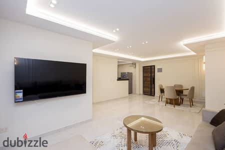 160m furnished Smouha air-conditioned 3 rooms and reception and 2 bathrooms first residence