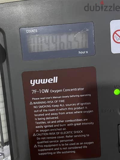 Yuwell 7F-10W 10L Concentrator – بحالة ممتازة