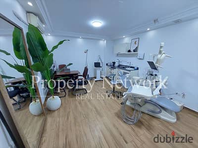 Fully Furnished with Air Conditioners Clinic 75m for Rent | Othman Towers | Corniche Maadi