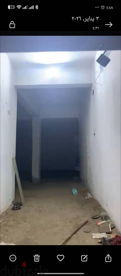 محل 120 متر بالزاويه الحمراء شارع سلامه عفيفي