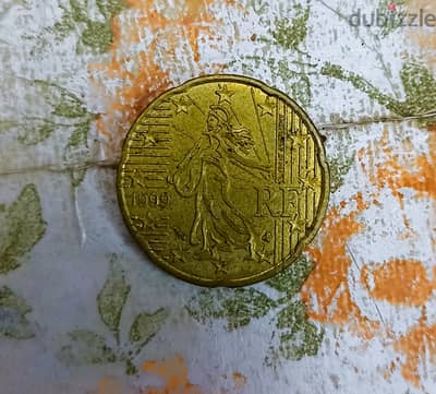 ٢٠ يورو سنت ١٩٩٩ الفرنسية النادرة