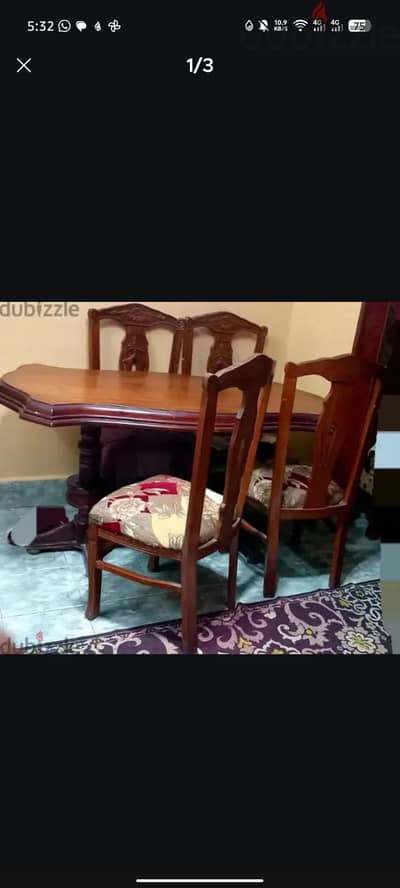 سفره خشب زان للبيع بحاله جيده جدا