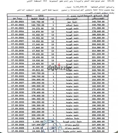 شقه 121 متر في مدنيه نور بموقع وفيو مميز علي الخدمات