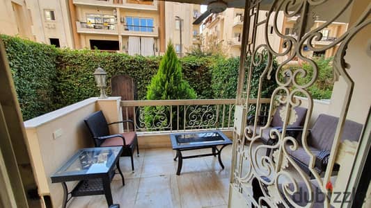 Apartment for sale, ground floor with a private garden, 275m in the Family Land compound behind Mall of Arabia