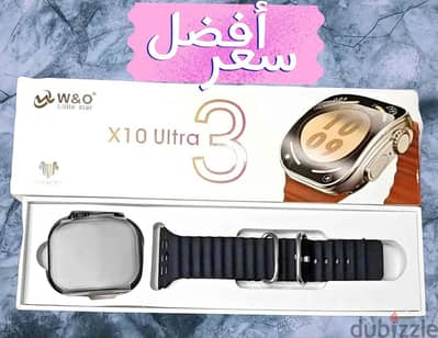 للبيع ساعة X10 Ultra 3 لون أسود، استخدام أسبوع واحد فقط، حالتها ممتازة