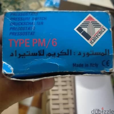 مفتاح ضغط مياه Italtecnica PM/6 إيطالي جديد بالكرتونة