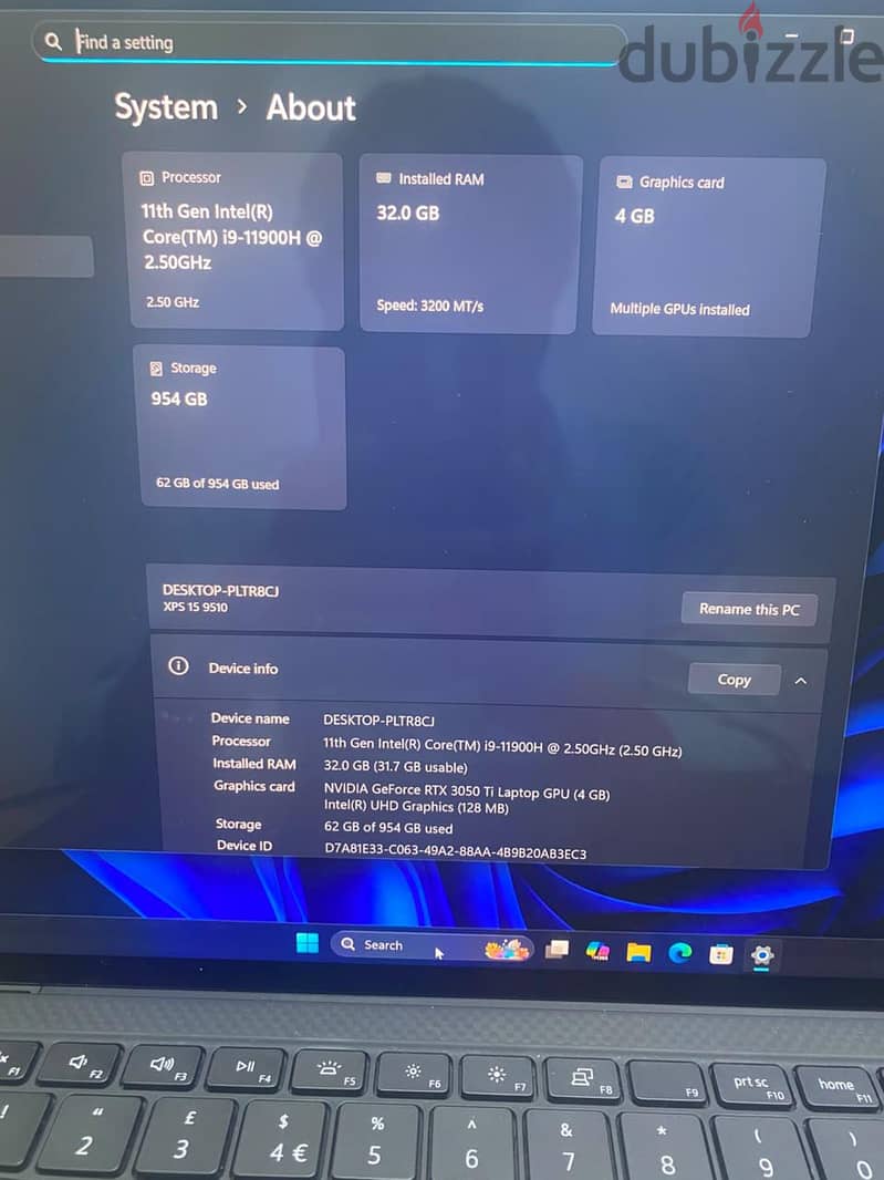 Dell xps. 15.9510 5