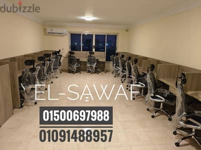 خلية عمل- ورك ستيشن خشب mdfاسباني-اثاث مكتبي-work station- partiton