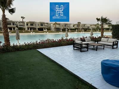 Villa Standalone Resale, first row lagoon, for sale in Azha Ain Sokhna, below company price
