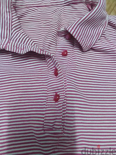 lPink & White Striped Button-Up Blouse