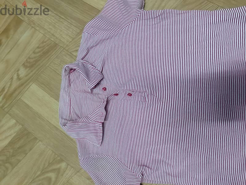 lPink & White Striped Button-Up Blouse 2