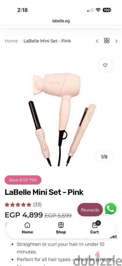 2 Travel Kit (BRAND NEW) (Black and Pink)  سيشوارين جديد غير مستعمل